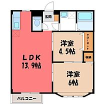 群馬県太田市台之郷町（賃貸アパート2LDK・2階・52.99㎡） その2