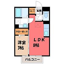 群馬県前橋市小屋原町（賃貸アパート1LDK・2階・29.25㎡） その2