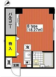 東京メトロ東西線 浦安駅 徒歩8分の賃貸マンション 4階ワンルームの間取り