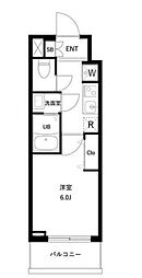 東京メトロ東西線 南行徳駅 徒歩10分の賃貸マンション 3階1Kの間取り