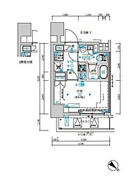 JR総武本線 新小岩駅 徒歩8分の賃貸マンション 13階1Kの間取り