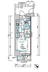 JR総武本線 新小岩駅 徒歩8分の賃貸マンション 3階1Kの間取り
