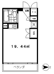 東京メトロ東西線 葛西駅 徒歩10分の賃貸マンション 1階ワンルームの間取り