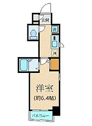 東京メトロ半蔵門線 水天宮前駅 徒歩8分の賃貸マンション 2階1Kの間取り