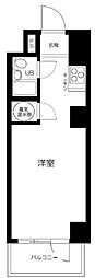 東京メトロ日比谷線 茅場町駅 徒歩3分の賃貸マンション 7階ワンルームの間取り