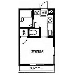 東京メトロ東西線 南行徳駅 徒歩5分の賃貸アパート 1階1Kの間取り