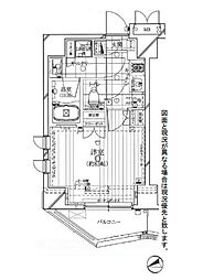 東京メトロ東西線 木場駅 徒歩2分の賃貸マンション 12階1Kの間取り