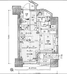 JR総武線 錦糸町駅 徒歩8分の賃貸マンション 6階1LDKの間取り