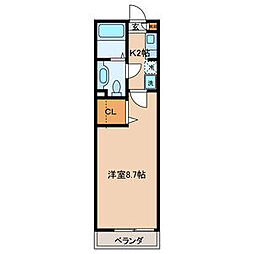 都営新宿線 瑞江駅 徒歩7分の賃貸アパート 2階1Kの間取り