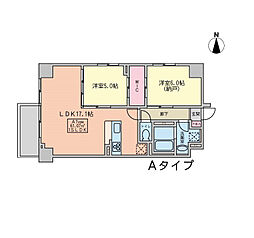 都営新宿線 船堀駅 徒歩26分の賃貸マンション 4階1SLDKの間取り