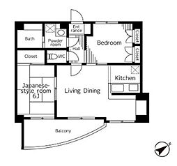 東京メトロ東西線 葛西駅 徒歩3分の賃貸マンション 7階2LDKの間取り
