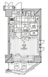 東京メトロ東西線 木場駅 徒歩2分の賃貸マンション 4階1Kの間取り