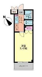 JR京葉線 新浦安駅 徒歩24分の賃貸マンション 3階1Kの間取り