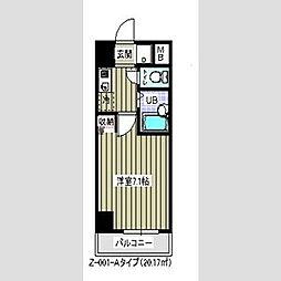 東京メトロ半蔵門線 住吉駅 徒歩7分の賃貸マンション 8階1Kの間取り