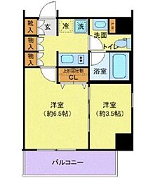 ディアレイシャス南砂町 2Kの間取図画像