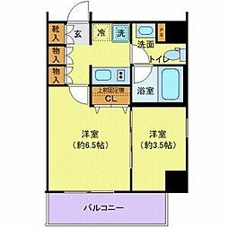 ディアレイシャス南砂町 2Kの間取図画像