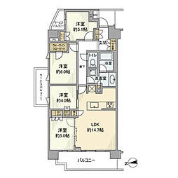 BrilliaOjimaGreenAvenue 4LDKの間取図画像