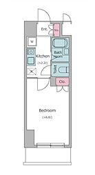 レジディア木場 1Kの間取図画像