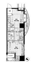 ブロードシティ東京 1DKの間取図画像
