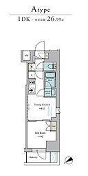 江東区深川2丁目マンション 1DKの間取図画像