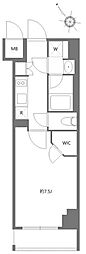 KDXレジデンス豊洲 1Kの間取図画像
