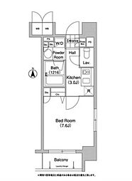 COMFORIA清澄白河サウス 1Kの間取図画像