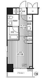 グランハイツ錦糸町 1Kの間取図画像