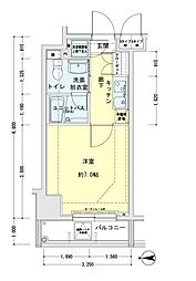 メインステージ錦糸町駅前2 1Kの間取図画像