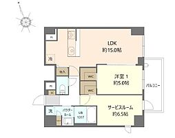 東京メトロ東西線 葛西駅 徒歩7分の賃貸マンション 4階2LDKの間取り