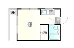 東京メトロ半蔵門線 錦糸町駅 徒歩8分の賃貸マンション 3階ワンルームの間取り