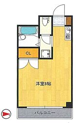 東京メトロ東西線 浦安駅 徒歩2分の賃貸マンション 5階ワンルームの間取り