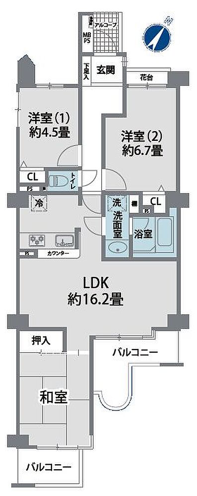 3LDK 間取り