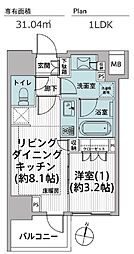 オープンレジデンシア大宮フロント 1LDKの間取図画像
