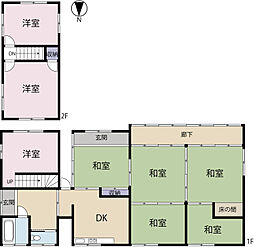 茨城県北茨城市中郷町小野矢指250番4 8DKの間取り