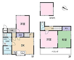 茨城県笠間市稲田238番 3DKの間取り