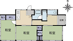 茨城県筑西市蓮沼1591番46 3DKの間取り