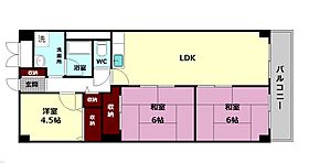 藤和奈良ハイタウン2号棟 1103 ｜ 奈良県奈良市三条町606-76（賃貸マンション3LDK・11階・77.18㎡） その2