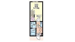 仮)シティハイツ的場北1丁目 1Kの間取図画像