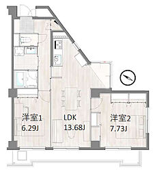 グランドメゾン西新井 2LDKの間取図画像