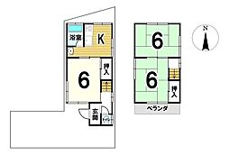 収益物件　中古戸建　京都市伏見区石田大受町 3Kの間取り
