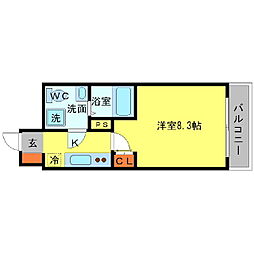 間取図画像 1K