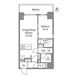 ＪＰ ｎｏｉｅ　上町台龍造寺 9階1LDKの間取り
