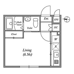 ＭＯＤＵＬＯＲ池上 4階1Kの間取り