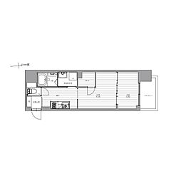 プレサンス堺筋本町駅前 1DKの間取図画像
