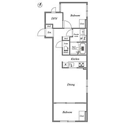 GRANPASEO碑文谷South 2SLDKの間取図画像