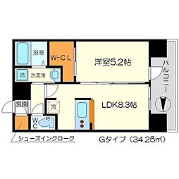 リッツ新大阪 1LDKの間取図画像