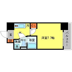 セレニテ本町エコート 1Kの間取図画像