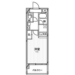 アーデン千里中央 1Kの間取図画像