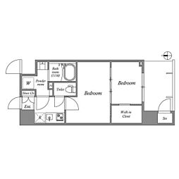 セレニテ江坂ルフレ 2Kの間取図画像