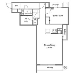 練馬区豊玉北2丁目マンション 1LDKの間取図画像